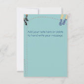 バウンスパーティーのフラットな感謝カード サンキューカード (裏面)