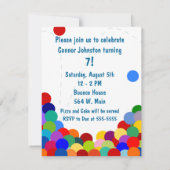 バウンスパーティーの招待状 招待状 (裏面)