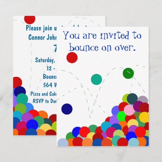 バウンスパーティーの招待状 招待状 (正面/裏面)