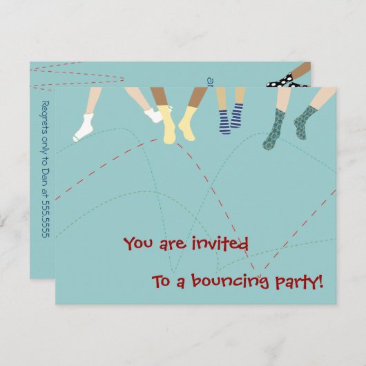 バウンスパーティーの招待状 招待状 (正面/裏面)