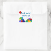 バウンスパーティーサンキューステッカー スクエアシール (バッグ)