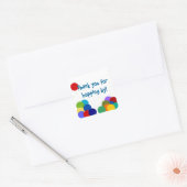 バウンスパーティーサンキューステッカー スクエアシール (封筒)