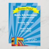 バウンスパーティーバースデー招待状 招待状 (正面/裏面)