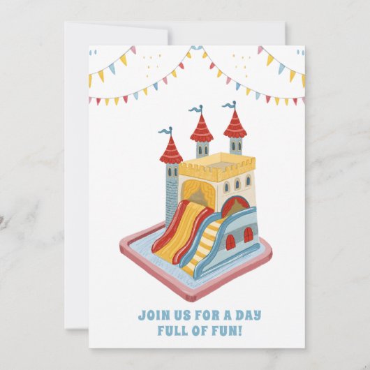 バウンスマジカルキャッスル誕生日パーティー 招待状 (裏面)