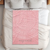 バウンスモダンスクリプト名を持つBohoドットパターン フリースブランケット