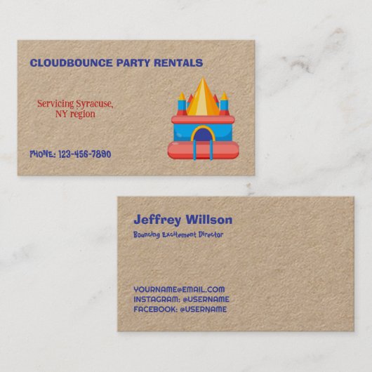 バウンスレンタル 名刺 (正面/裏面)