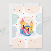 バウンス城の誕生日パーティージャンプバウンスハウス 招待状 (裏面)