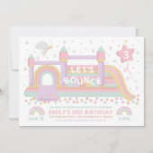 バウンス城の誕生日招待状 招待状 (正面)