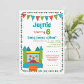 バウンス招待状ガールズボーイズジャンプバースデーパーティー 招待状 (スタンド正面)