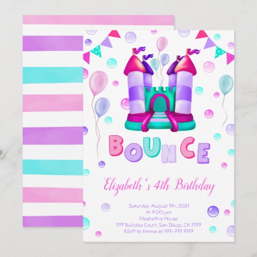 バウンス招待状 招待状 (正面/裏面)