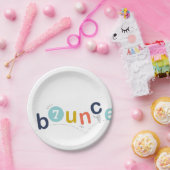 バウンス |カラフル子供の誕生日パーティー ペーパープレート (パーティー)