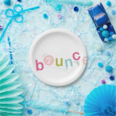 バウンス・ガールズ・ピンクの誕生パーティー ペーパープレート (パーティー)