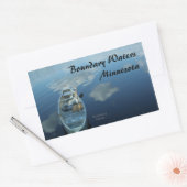 バウンダリーウォーターをカヌーするv.1 長方形シール (封筒)