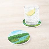 バウンダリーウォーターズカヌエリアミネソタ抽象芸術 コースター (側面)