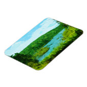 バウンダリーウォーターズカヌエリアミネソタ抽象芸術 マグネット (左側)