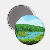 バウンダリーウォーターズカヌエリアミネソタ抽象芸術 マグネット (正面/裏面)