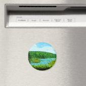 バウンダリーウォーターズカヌエリアミネソタ抽象芸術 マグネット (インサイチュ (食洗機))