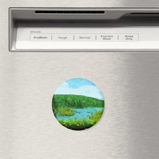 バウンダリーウォーターズカヌエリアミネソタ抽象芸術 マグネット (インサイチュ (食洗機))