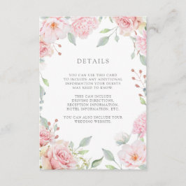 バウンティフルバラピンク結婚フローラズゲスト詳細 エンクロージャーカード