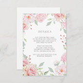 バウンティフルバラピンク結婚フローラズゲスト詳細 エンクロージャーカード (正面/裏面)