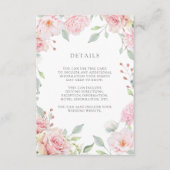 バウンティフルバラピンク結婚フローラズゲスト詳細 エンクロージャーカード (正面)
