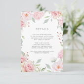 バウンティフルバラピンク結婚フローラズゲスト詳細 エンクロージャーカード (スタンド正面)