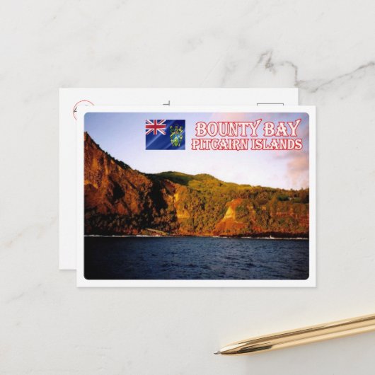 バウンティベイ – ピトケアン諸島 – ポストカード (正面/裏面インサイチュ)