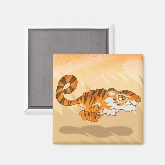 バウンディングタイガー磁石 マグネット (正面/裏面)