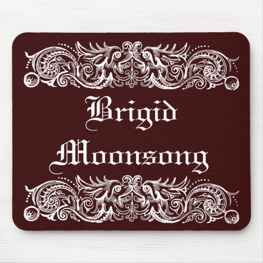 バウンドモンスターズホワイトプリントマウスパッド マウスパッド (正面)