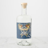 バウンド・マーメイド - 海洋愛好者のための海事デザイン リキュールボトルラベル (正面)