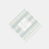 バウ名門私立校風のベビーシャワーナプキン | フローラ スタンダードカクテルナプキン (角)