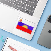 バウ王国国旗 シール (ノートパソコンとiPhone)