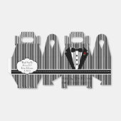 バウ結婚タイ付きの黒いタキシード フェイバーボックス (折り畳みなし)