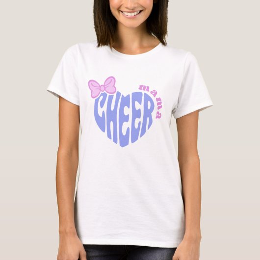 バウ+キュートハートのチアママ Tシャツ (正面)