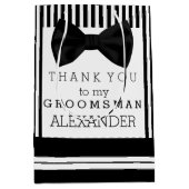 バウ·タイのグルーパーソナライズされたムスマンに感謝 ミディアムペーパーバッグ (正面)