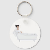 バエレガントスリラックスバスタブの結婚デザイン キーホルダー (正面)