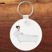 バエレガントスリラックスバスタブの結婚デザイン キーホルダー (正面)