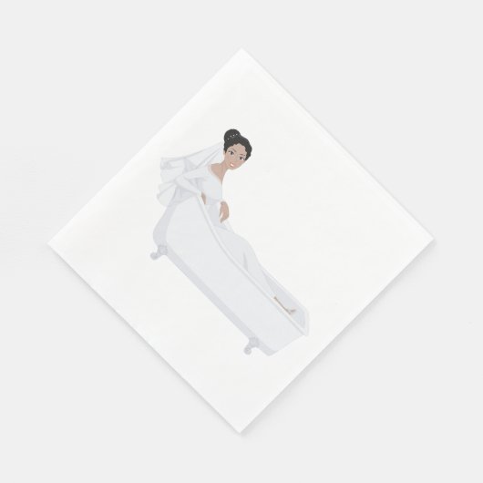 バエレガントスリラックスバスタブの結婚デザイン スタンダードランチョンナプキン (角)