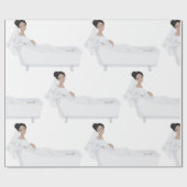 バエレガントスリラックスバスタブの結婚デザイン ラッピングペーパー (フラット)