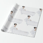 バエレガントスリラックスバスタブの結婚デザイン ラッピングペーパー (アンロールド)