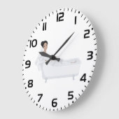 バエレガントスリラックスバスタブの結婚デザイン ラージ壁時計 (傾斜)