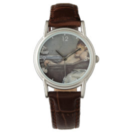 バエレガントス中の女性（Alfred Stevens著） Watc 腕時計