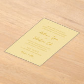 バエレガントタモダンイ結婚ロ アクリル招待状 (レイダウン)