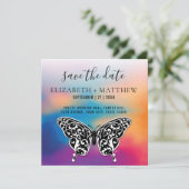 バエレガントッタフライとサンカラフルセットデザイン 招待状 (スタンド正面)