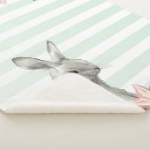 バエレガントニーストライプのデザイン シェルパブランケット (3/4)