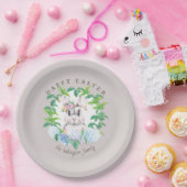 バエレガントニーフローラリースイースターパーソナライズされた ペーパープレート (パーティー)