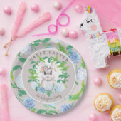 バエレガントニーフローラリースイースターファミリー名 ペーパープレート (パーティー)