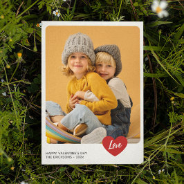 バエレガントミニマルモダンンタインの写真カード シーズンカード