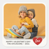 バエレガントミニマルモダンンタイン写真 スクエアシール (正面)