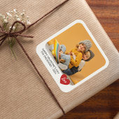 バエレガントミニマルモダンンタイン写真 スクエアシール